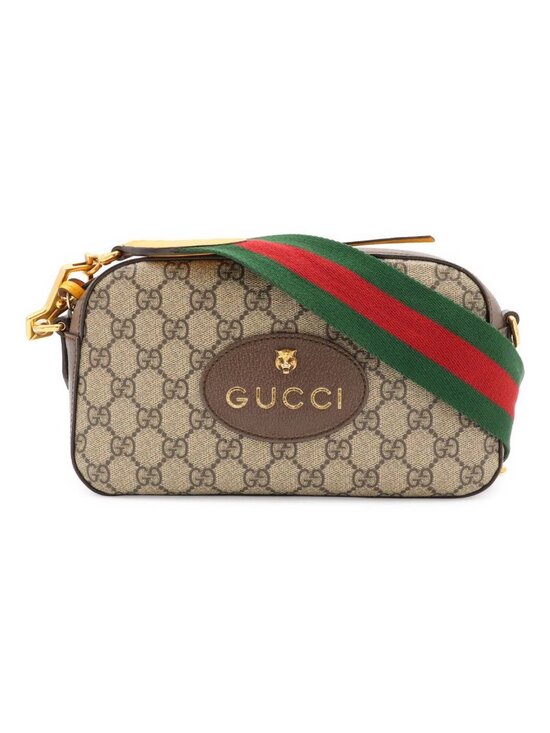 Gucci Handbags - Gucci Neo Vintage GG Supreme Messenger Bag 2-Way Clutch Tiger Head Beige